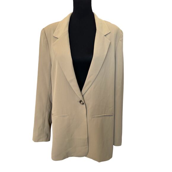 New ~ STELLA NOVA ~ Women's Brown Fall One-Button Blazer Size US 8 EU 38 - Picture 1 of 5